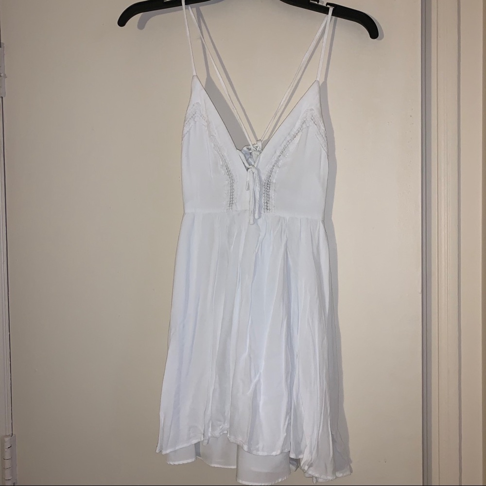 S forever 21 white flowy dress